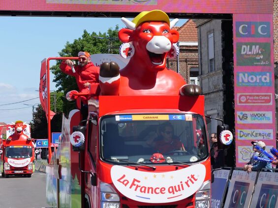 Photo de la caravane vache qui rit.